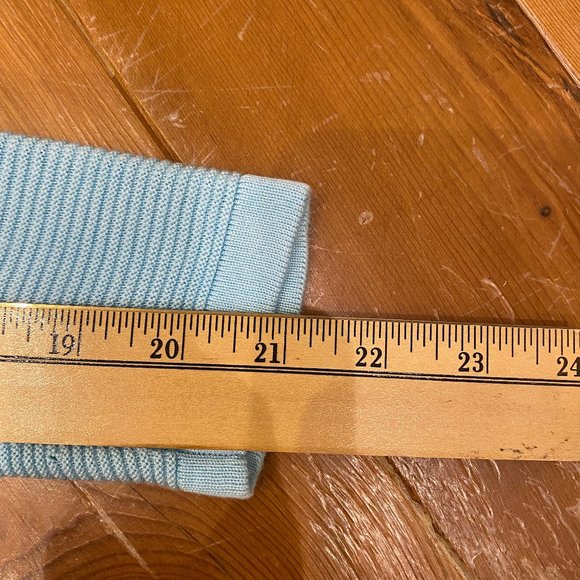 Cyrus light blue and tan striped open cardigan - Picture 14 of 15